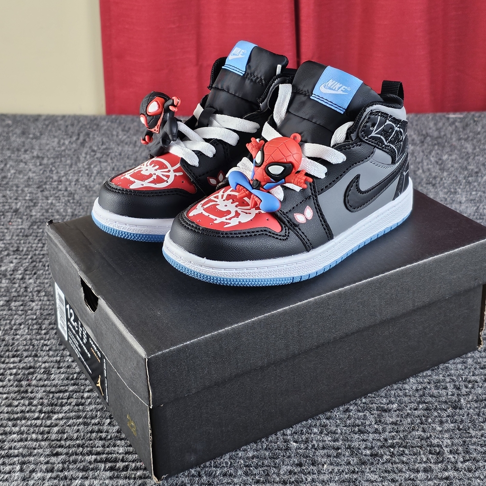 Nike Kids Spider-Man Black and Red Shoes